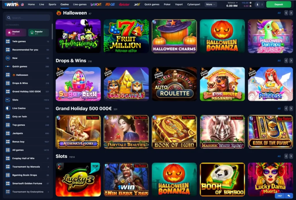 Juegos en línea de 1WIN Casino